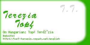 terezia topf business card